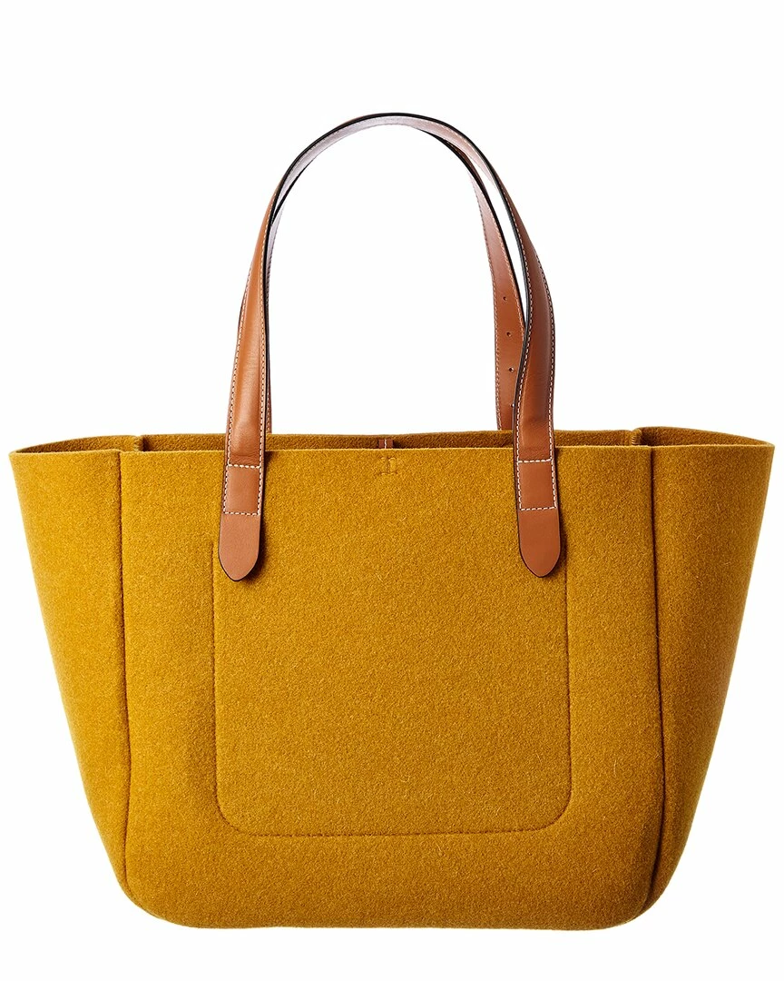 JW Anderson Logo Wool & Leather Tote Women Totes - Image 2