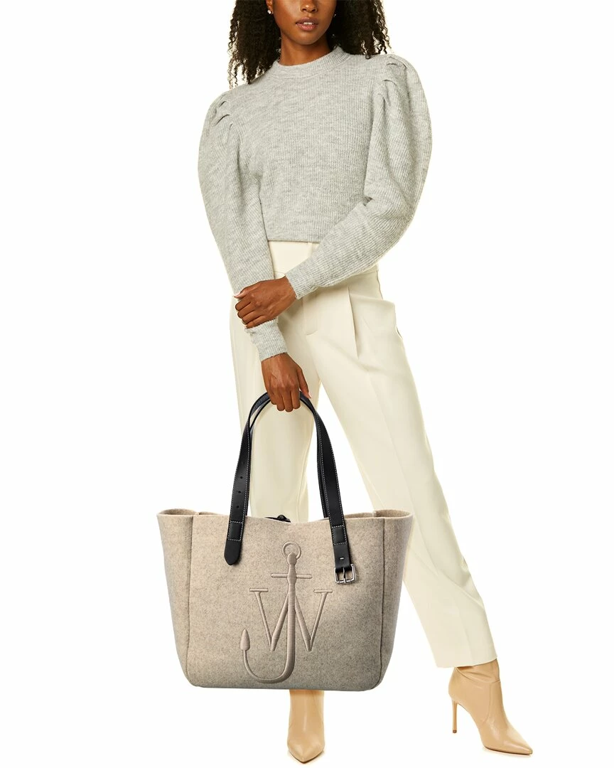 JW Anderson Belt Felt & Leather Tote Women Totes - Image 4