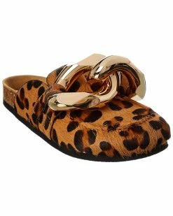 JW Anderson Chain Haircalf Mule Women Slides & Mules