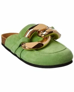 JW Anderson Chain Suede Mule Women Slides & Mules