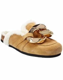 JW Anderson Chain Suede Mule Women Slides & Mules