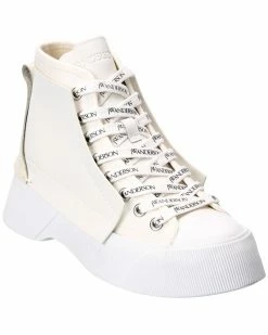 JW Anderson Paneled Canvas & Leather Sneaker Women Fashion Sneakers