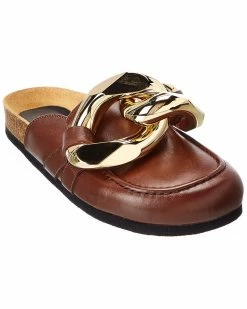 JW Anderson Chain Leather Mule Women Slides & Mules