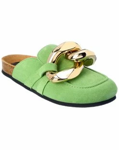 JW Anderson Chain Suede Mule Women Slides & Mules