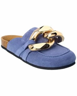 JW Anderson Chain Suede Mule Women Slides & Mules