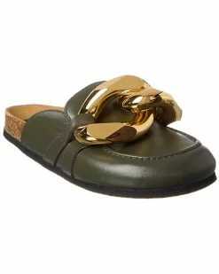 JW Anderson Chain Leather Mule Women Slides & Mules