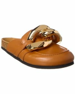 JW Anderson Chain Leather Mule Women Slides & Mules