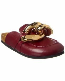 JW Anderson Chain Leather Mule Women Slides & Mules