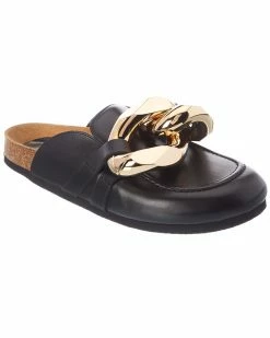 JW Anderson Chain Leather Mule Women Slides & Mules