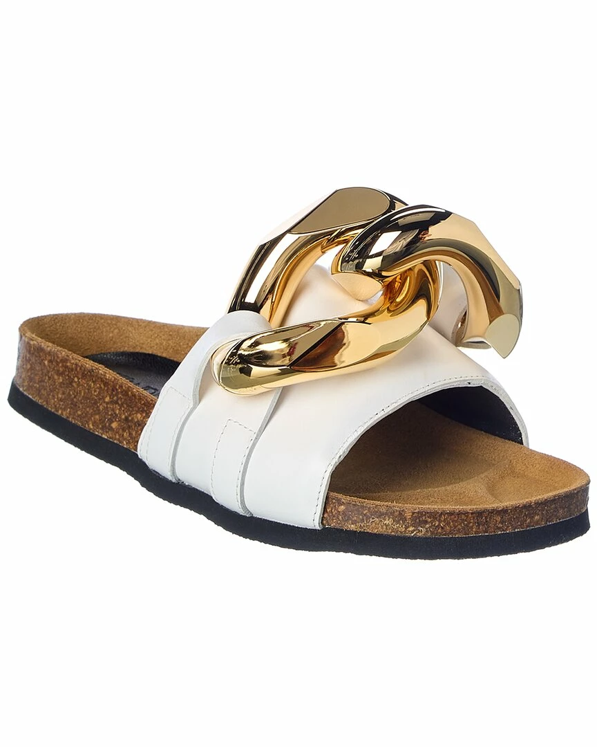 JW Anderson Chain Leather Sandal Women Flat Sandals