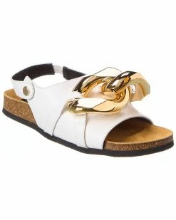 JW Anderson Chain Leather Sandal Women Flat Sandals
