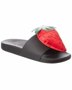 JW Anderson Strawberry Rubber Slide Women Flat Sandals