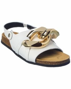 JW Anderson Chain Leather Sandal Women Flat Sandals