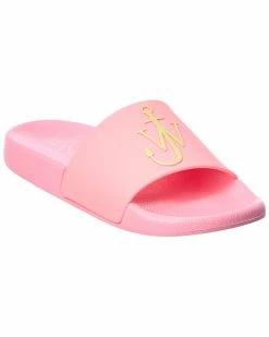 JW Anderson Anchor Logo Rubber Slide Women Flats