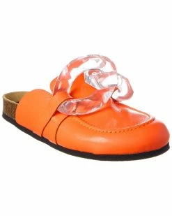 JW Anderson Chain Leather Mule Women Slides & Mules