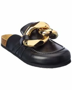 JW Anderson Chain Leather Mule Women Slides & Mules