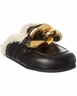 JW Anderson Chain Leather Mule Women Slides & Mules