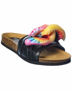 JW Anderson Chain Leather Sandal Women Flat Sandals