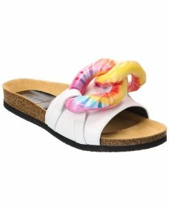 JW Anderson Chain Leather Sandal Women Flat Sandals