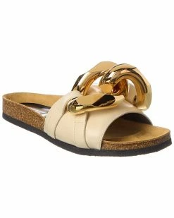 JW Anderson Chain Leather Sandal Women Flat Sandals
