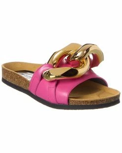 JW Anderson Chain Leather Sandal Women Flat Sandals