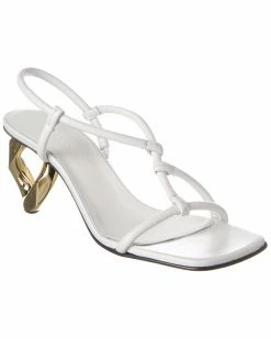 JW Anderson Chain Leather Sandal Women Heeled Sandals