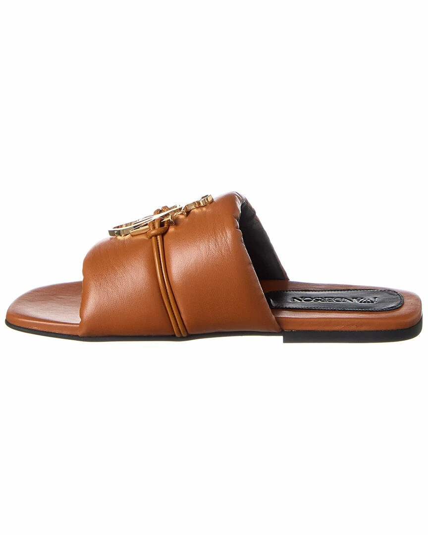 JW Anderson Anchor Leather Slide Women Flat Sandals - Image 2