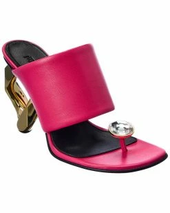 JW Anderson Chain Detail Leather Sandal Women Heeled Sandals