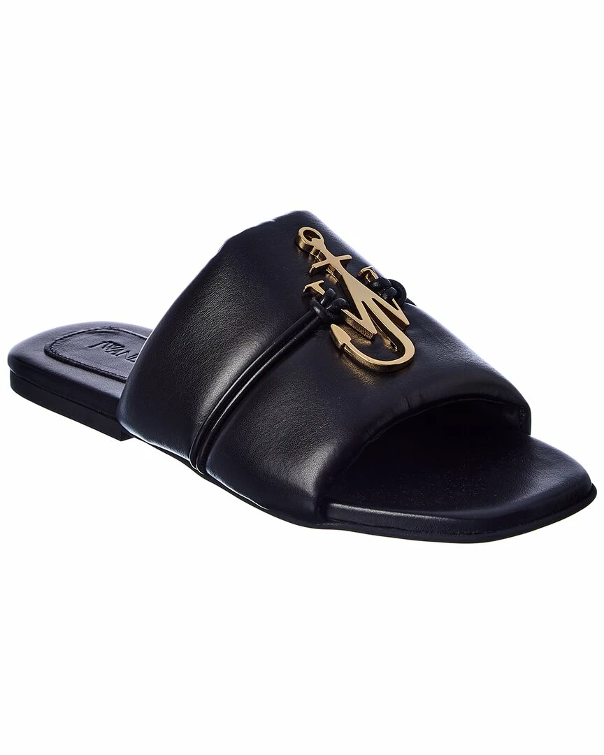 JW Anderson Anchor Leather Slide Women Slides & Mules