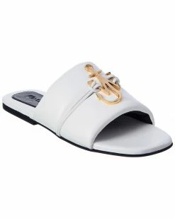 JW Anderson Anchor Leather Sandal Women Flat Sandals